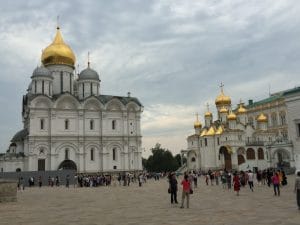 Algumas das igrejas do Kremlin, Moscou.