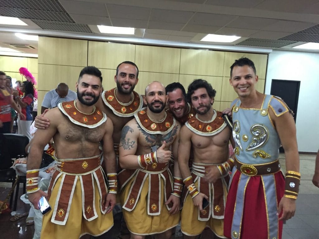 Moulin Rouge dancers and Greek slavers and soldier.