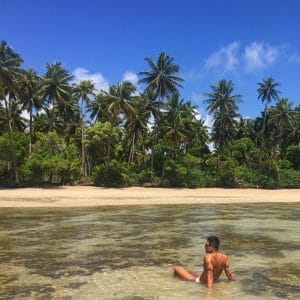 Pericles Rosa posing for a picture ate Morere Beach, Boipeba Island, Bahia, Brazil