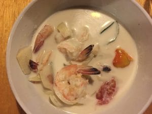 Coconut milk soup at Nee Papaya Restaurant