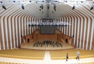 One of the main halls visited during the guided tour.