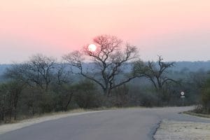 Pôr-do-sol no Kruger