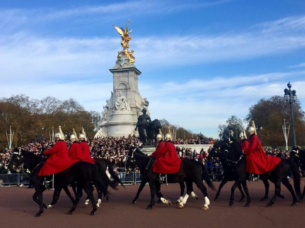 Change of the Guard during the winter, London, England