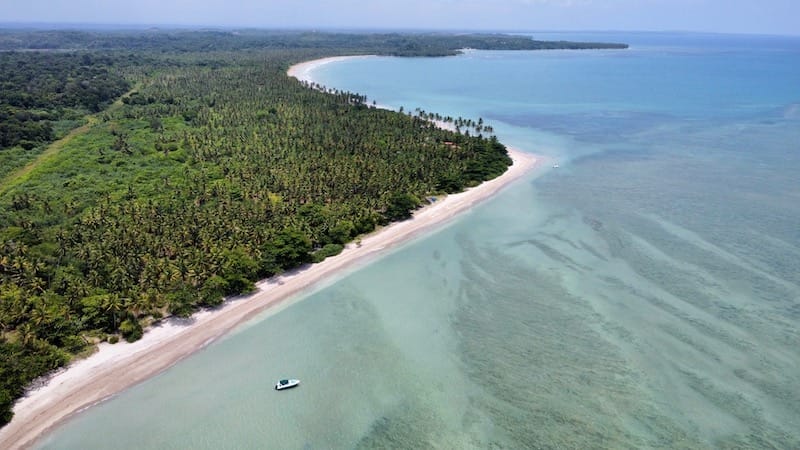 Aerial view of Boipeba Island, Bahia, Brazil