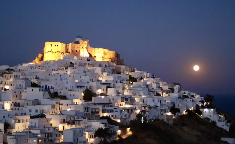 Lua cheia em Astipalaia, Grécia