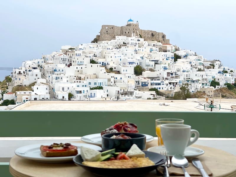 Breakfast served at Anatoli Luxury Studios and Suites, Astyplaea, Greece