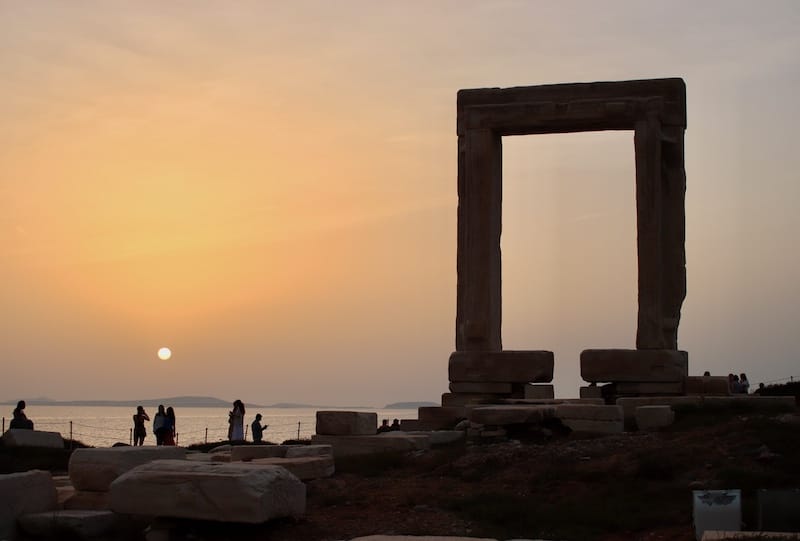 Sunset at Apollo Temple, Naxos, Greece